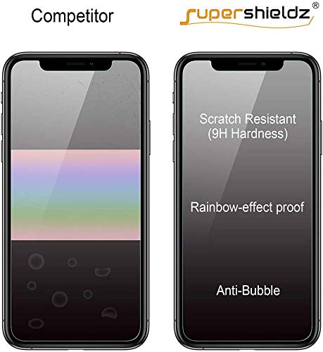 (2 Pack) Supershieldz Anti-Glare (Matte) Screen Protector Designed for iPhone 11 Pro Max and iPhone XS Max (6.5 inch) [Tempered Glass] Anti Fingerprint, Anti Scratch, Bubble Free