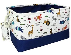 fankang rectangular laundry basket nursery storage fabric storage bin storage hamper,book bag,gift baskets (animals)