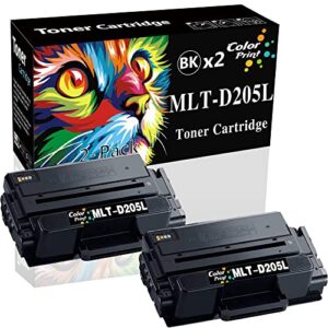 2-Pack of BlackColorPrint Compatible MLTD205L Toner Cartridge Replacement for Samsung MLT-D205L D205L 205L Work with ML-3312ND ML-3312DW ML-3712ND SCX-4835FD SCX-4835FR SCX-5339FR SCX-5739FW Printer