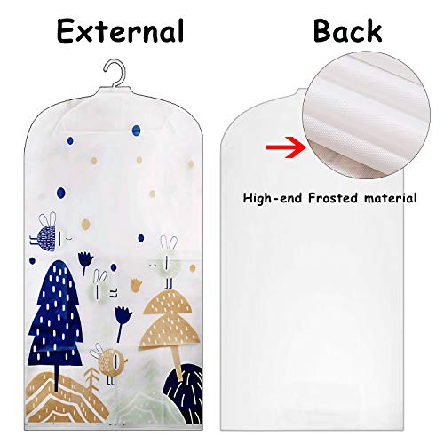 Hanging Garment Bags, M MOACC Travel Garment Bag for Dress Long 23"x 47" Garment Cover Lightweight Closet Clothes Storage 5 Pack