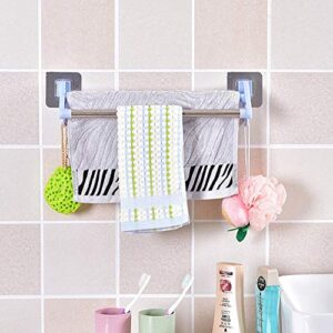 shlutesoy Kitchen Multifunctional Towel Cabinet Rack Hanger Bathroom Double Pole Holder Light Purple