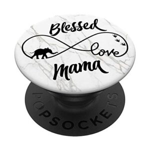 elephant infinity design phone grip - blessed mama popsockets popgrip: swappable grip for phones & tablets