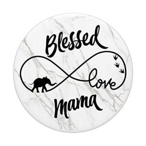 Elephant Infinity Design Phone Grip - Blessed Mama PopSockets PopGrip: Swappable Grip for Phones & Tablets