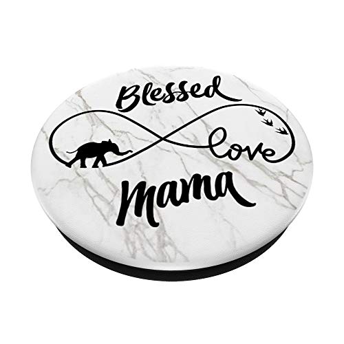 Elephant Infinity Design Phone Grip - Blessed Mama PopSockets PopGrip: Swappable Grip for Phones & Tablets