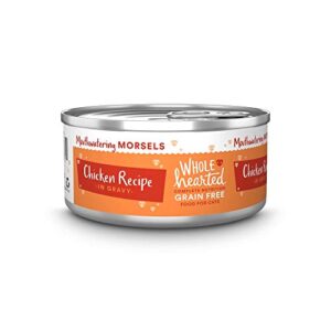 WholeHearted All Life Stages Grain-Free Chicken Recipe Morsels in Gravy Wet Cat Food, 5.5 oz., Case of 12