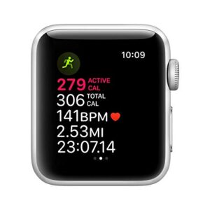 Apple Watch Series 3 (GPS, 38MM) - Silver Aluminum Case with White Sport Band - (Renewed)