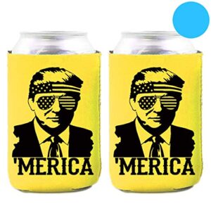 trump 2020 can cooler – keep america great neoprene beer can coolers – set of 2