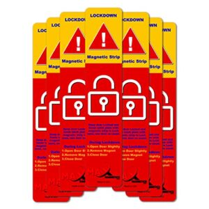 10 pack lockdown magnetic strips for school lockdowns or office emergency full size easy and quick way to lock door in an event of a lockdown or an emergency.