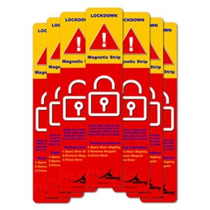 10 Pack Lockdown Magnetic Strips for School lockdowns or Office Emergency Full Size Easy and Quick Way to Lock Door in an Event of a Lockdown or an Emergency.