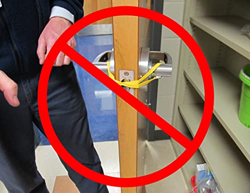 10 Pack Lockdown Magnetic Strips for School lockdowns or Office Emergency Full Size Easy and Quick Way to Lock Door in an Event of a Lockdown or an Emergency.