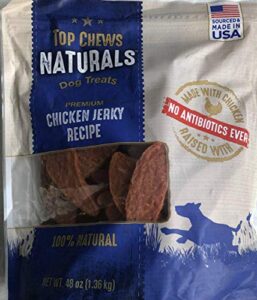title - top chews 100% natural dog treats chicken jerky recipe 48 oz (3 lb), model number: chicken food