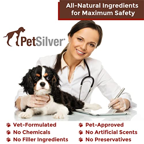 PetSilver Eye Wash Drops for Dogs and Cats with Chelated Silver, Made in USA, Natural Eye Solution, Relief for Inflammation & Eye Irritation, Easy to Apply, 4 fl oz