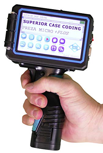 Preza Micro + Plus SPW Portable Handheld Inkjet Printer, Handheld Inkjet Coder, Inkjet Coding Machine, Date Coding Machine, Handheld Date Coder USA