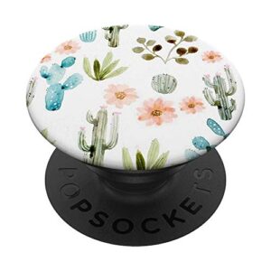 cactus pop mount socket desert plant and flowers popsockets popgrip: swappable grip for phones & tablets