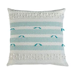 Safavieh Billi 20-inch Beige and Teal Decorative Throw Pillow