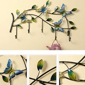 Modern Wrought Iron Coat Rack Hooks Wall Mounted Butterfly, Metal Hanging Hooks Decorative Coat Hook Rail/Hanger for Entryway, Bedroom, Mudroom, Hats, Towel Holder GXFC Shop