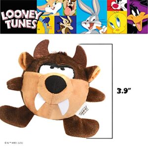 LOONEY TUNES for Pets Brown Tasmanian Devil Taz Ball Body Plush Dog Toy for All Dogs | Squeak Toy for Dogs | Cartoon Character Soft Plush Stuffed Dog Toy