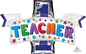 anagram 38" 1 teacher foil balloon, multicolor
