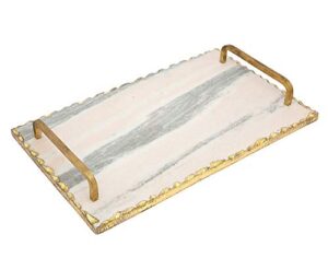 godinger - pink marble serving board decorative tray for appetizers, desserts, hors d'vour dish