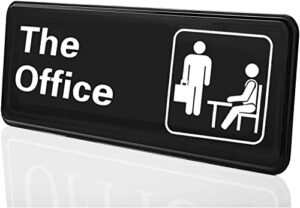bebarley the office sign, premium durable and bright acrylic design 9"x3" sign with double sided 3m tape for your home office or business