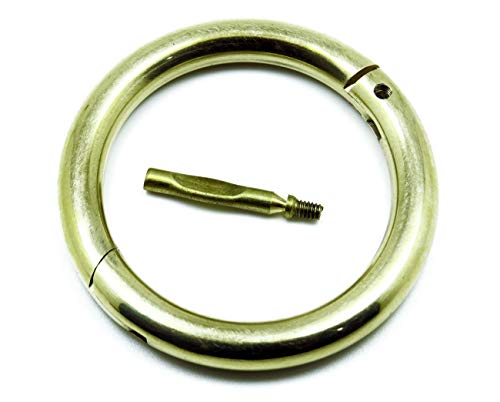 Superior Bull Nose Ring 2.5" + Screw Brass Cattle Cow Veterinary Instruments (1)