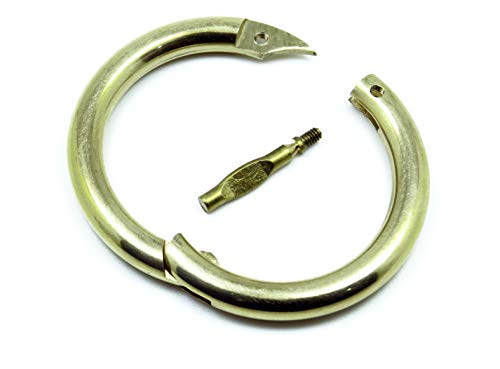 Superior Bull Nose Ring 2.5" + Screw Brass Cattle Cow Veterinary Instruments (1)