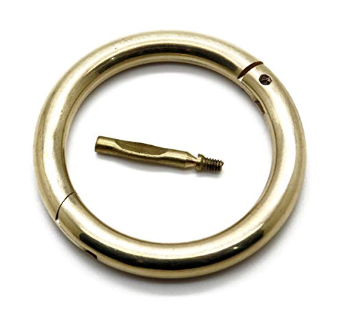 Superior Bull Nose Ring 2.5" + Screw Brass Cattle Cow Veterinary Instruments (1)