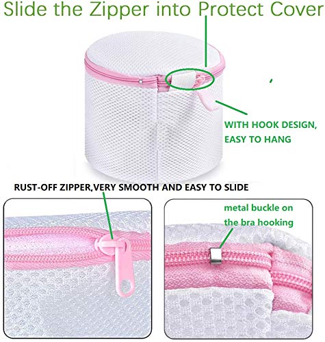 Julytech Mesh Bra Laundry Wash Bag for Blouse, Hosiery, Stocking, Underwear, Bra and Lingerie, Travel. Delicates Robust (2Pack Bra Bag)