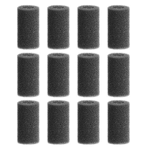 KINMINGZHU 12 Pieces Black Pre-Filter Sponge Foam Roll Accessories for Aquarium Fish Tank