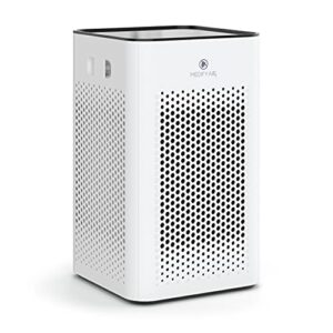 medify air ma-25 air purifier with h13 true hepa filter | 500 sq ft coverage | for allergens, wildfire smoke, dust, odors, pollen, pet dander | quiet 99.7% removal to 0.1 microns | white, 1-pack