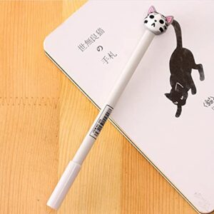 RECHENG cute cat gel pens,fun kawaii pens set,Animal black ink pens for kids office school supplies,12-Styles