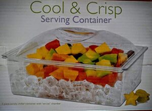 cool and crisp acrylic serving container 6 quart / with ice compartment bpa free