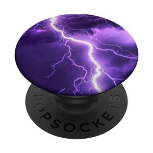 purple sky blue lightning thunder storm popsockets swappable popgrip