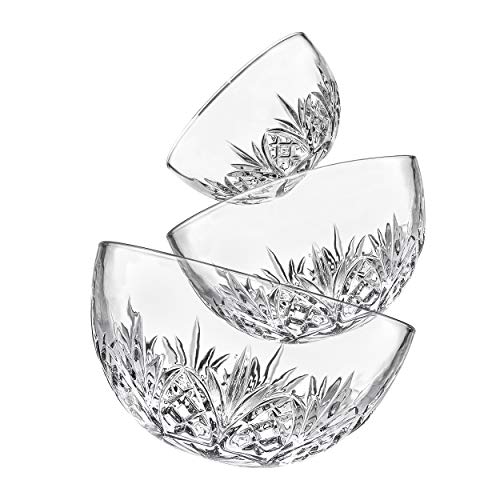 Godinger Glass Nesting Bowls Set, Dish Bowl Set - Dublin Collection, Set of 3