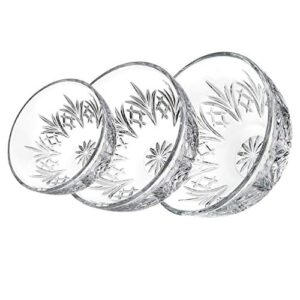 Godinger Glass Nesting Bowls Set, Dish Bowl Set - Dublin Collection, Set of 3