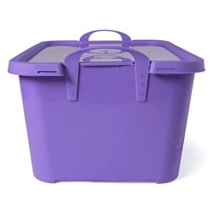 Life Story Purple Stackable Closet Organization Storage Box, 55 Quart (6 Pack)