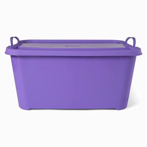 Life Story Purple Stackable Closet Organization Storage Box, 55 Quart (6 Pack)