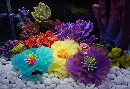 Danmu 1Pc of Polyresin Coral Ornaments, Aquarium Coral Decor for Fish Tank Aquarium Decoration 6 2/5" x 5 1/2" x 2 7/10"