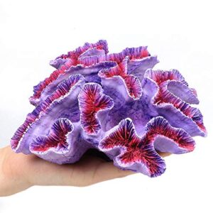 Danmu 1Pc of Polyresin Coral Ornaments, Aquarium Coral Decor for Fish Tank Aquarium Decoration 6 2/5" x 5 1/2" x 2 7/10"