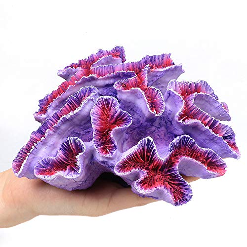 Danmu 1Pc of Polyresin Coral Ornaments, Aquarium Coral Decor for Fish Tank Aquarium Decoration 6 2/5" x 5 1/2" x 2 7/10"