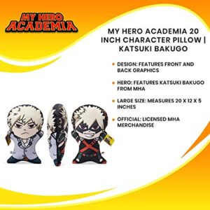 Official My Hero Academia Character Pillow - 20-Inch Katsuki Bakugo Doll Body Replica - Gift for Friends, Family, and Fans - Bed, Couch, Room Decoration - Soft Throw Cushion - Licensed Merchandise