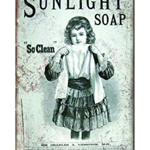 Danny Penaw Decor Sign - Sunlight Soap Laundry.8x12 Vintage Tin Sign Art Decor for Coffee Yard Home Wall Decor