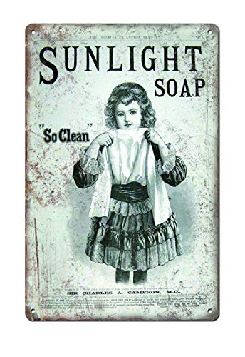 Danny Penaw Decor Sign - Sunlight Soap Laundry.8x12 Vintage Tin Sign Art Decor for Coffee Yard Home Wall Decor