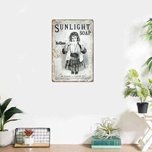 Danny Penaw Decor Sign - Sunlight Soap Laundry.8x12 Vintage Tin Sign Art Decor for Coffee Yard Home Wall Decor