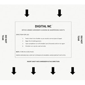 Office Grade Paper Shredder Sharpening, Cleaning & Lubricant Sheet, (5-Pack)