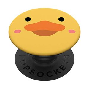 duck face funny yellow rubber duck cute duck popsockets swappable popgrip