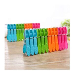 AKIWOS 24Pcs Laundry Clothes Pins for Home Clothes Windproof Supplies Double Thickness Design Beach Towel Clips