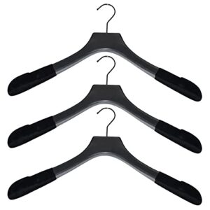 premiere luxe wooden hangers, heavy duty non slip coat hangers, heavy coat hangers, wide shoulder hangers suit and pants, (high gloss mahogany with brown velvet, 12pk)