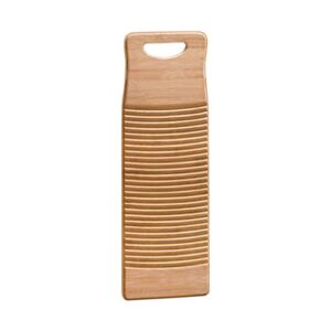 topbathy wood washboard practical clothes bamboo washboard anti-slip laundry cleaning board manual clothes washing tool for home school - 60cm