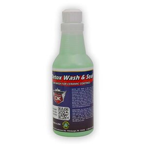 detail king detox car wash and car sealant foam soap for ceramic coatings - hydrophobic - silica based technology - 16 oz